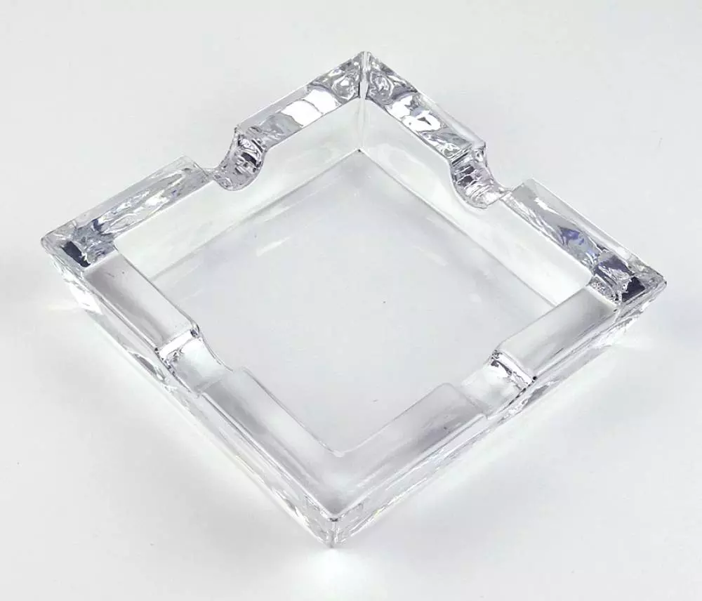 Angelo Zigarrenascher Kristallglas 4 Ablagen 15x15cm