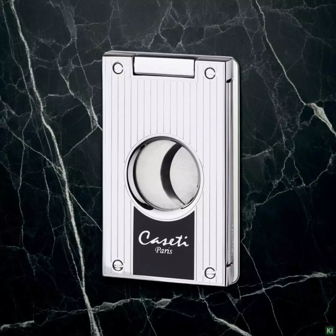 Produktbild: Caseti Paris Zigarrenschneider chrom auf Marmor