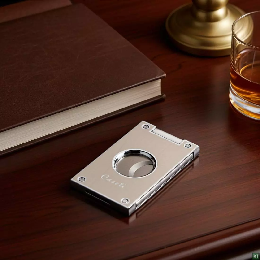 Produktbild: Caseti Paris Zigarrenschneider grau-beige auf dem Tisch