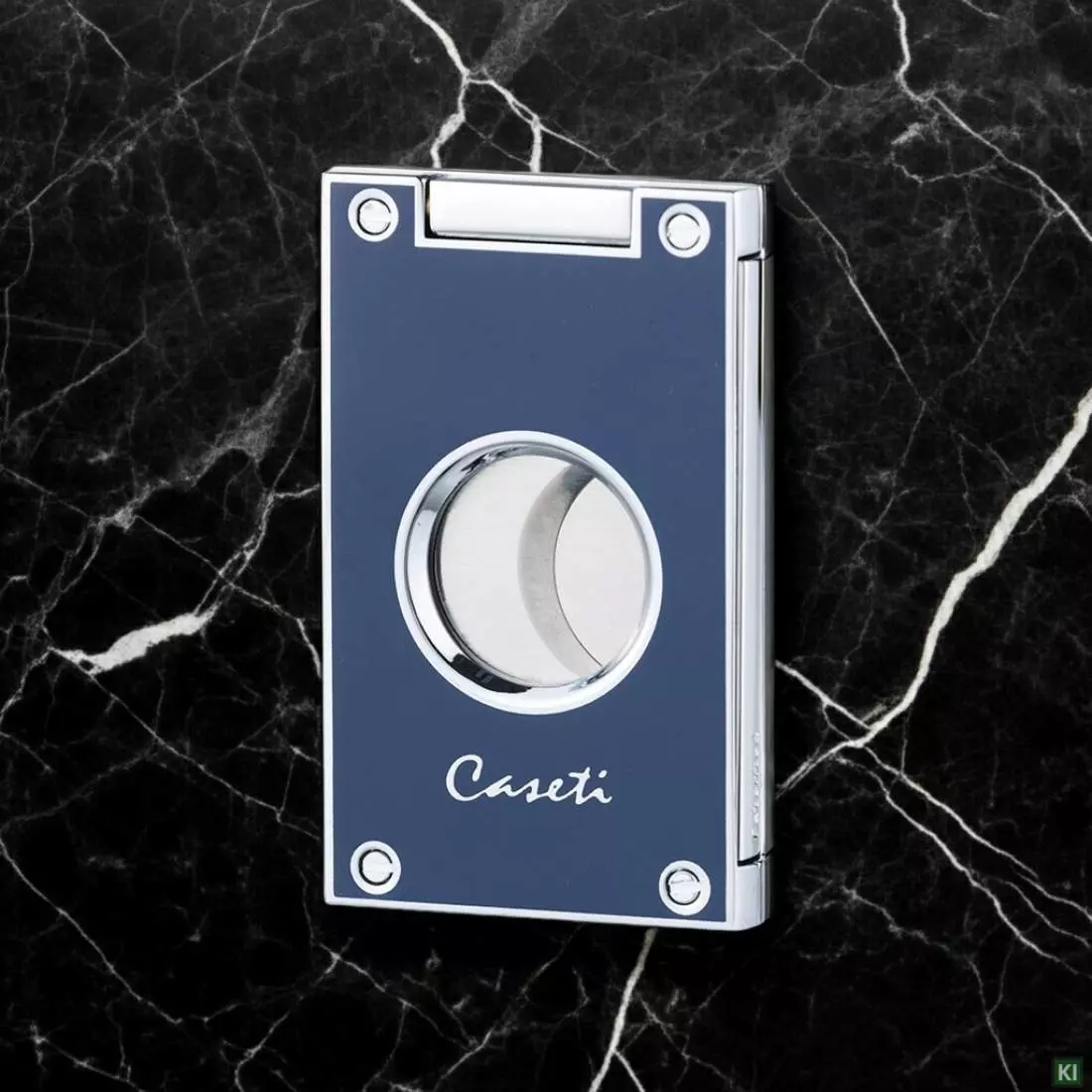 Produktbild: Caseti Paris Zigarrenschneider graublau auf Marmor