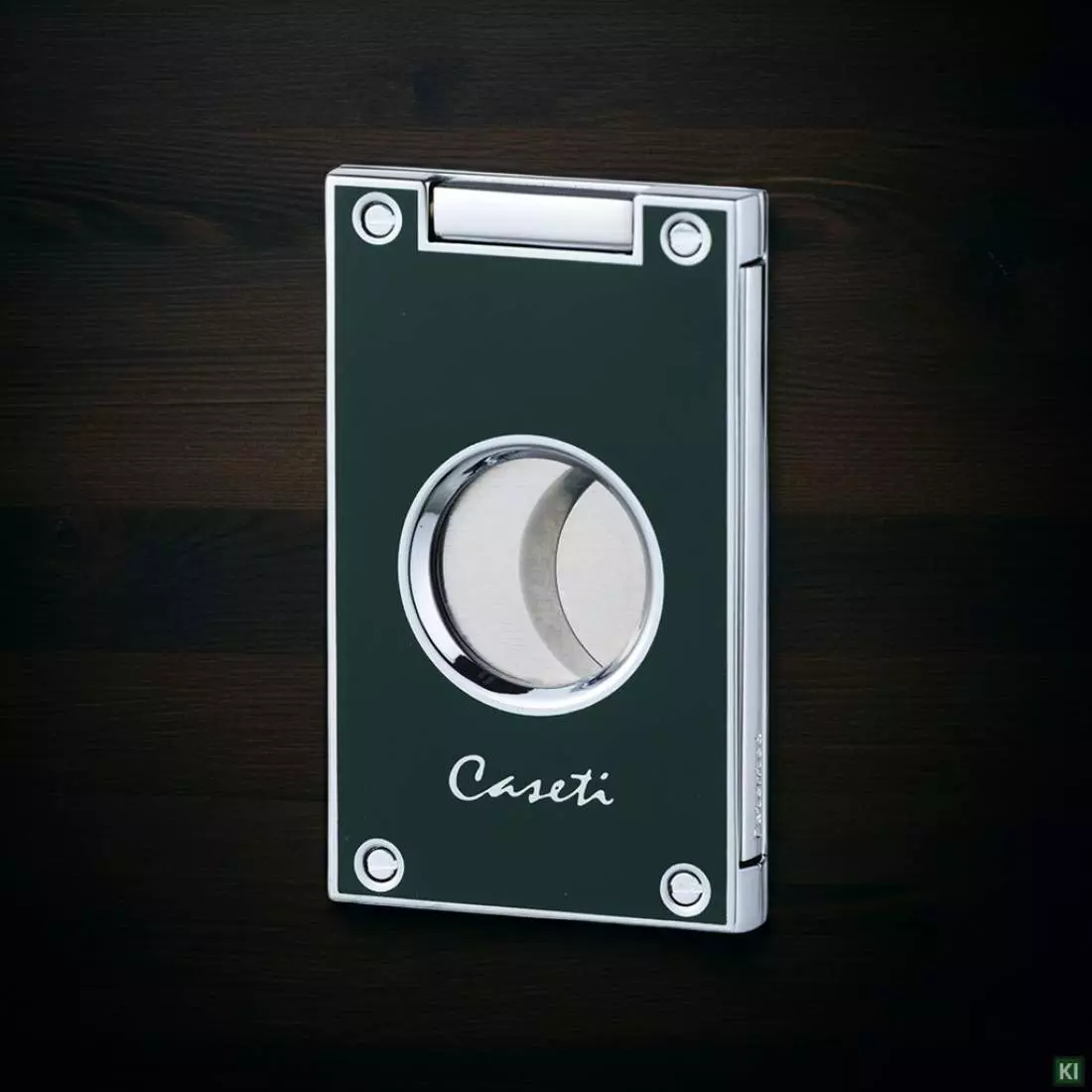 Produktbild: Caseti Paris Zigarrenschneider grün auf Holz