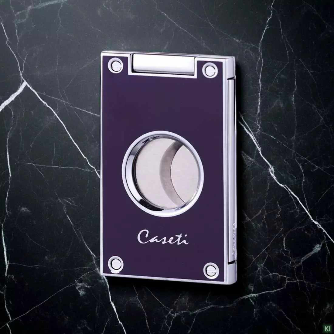 Produktbild: Caseti Paris Zigarrenschneider lila auf Marmor