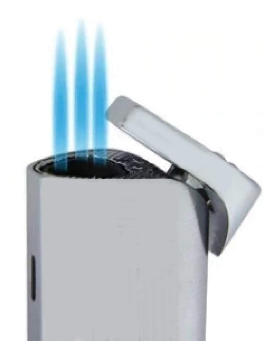 Produktbild: Caseti Paris 3er Jet Feuerzeug chrom satin