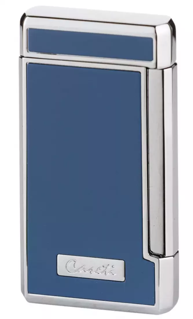 Produktbild: Caseti Paris Cigar graublau chrom 2er-Jet Feuerzeug