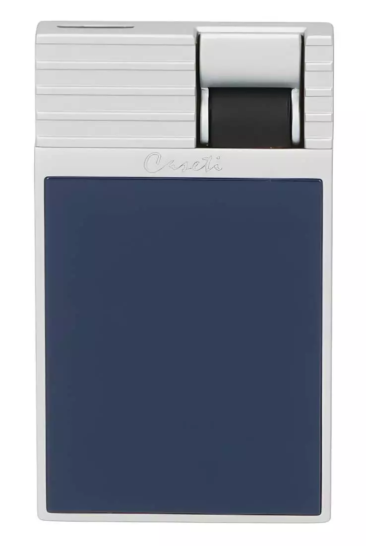 Produktbild: Caseti Paris Feuerzeug dunkelblau silber vorne