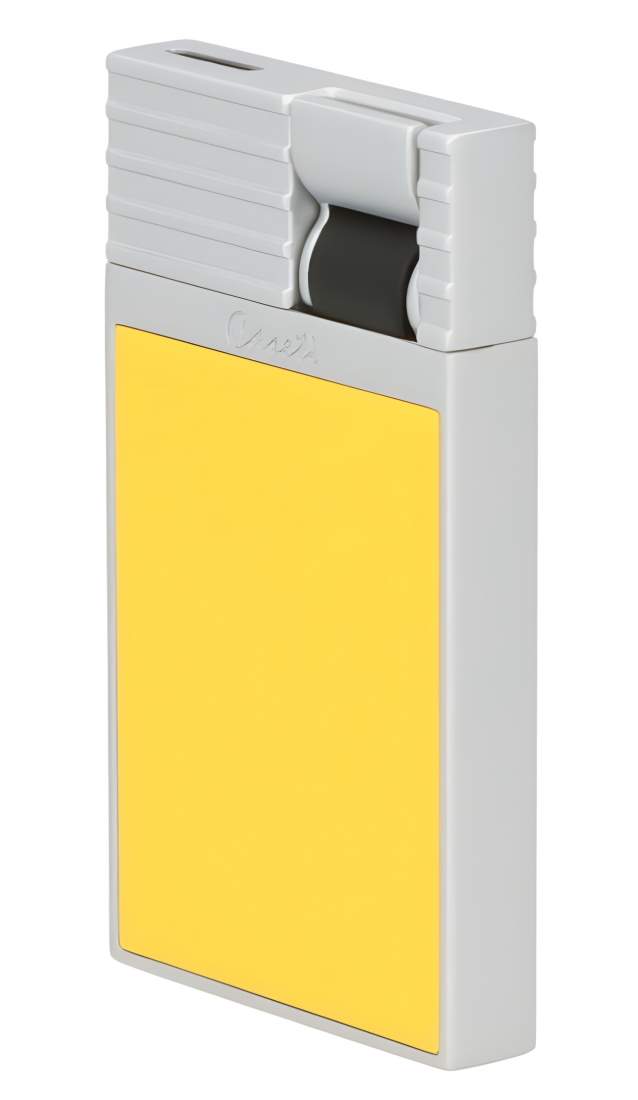 Produktbild: Caseti Paris Feuerzeug gelb Flat Jet Flamme seitlich