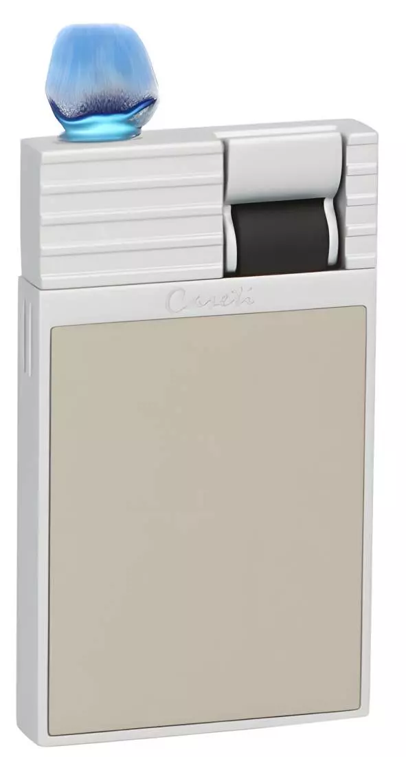 Produktbild: Caseti Paris Feuerzeug grau-beige Flat Jet Flamme mit Flamme