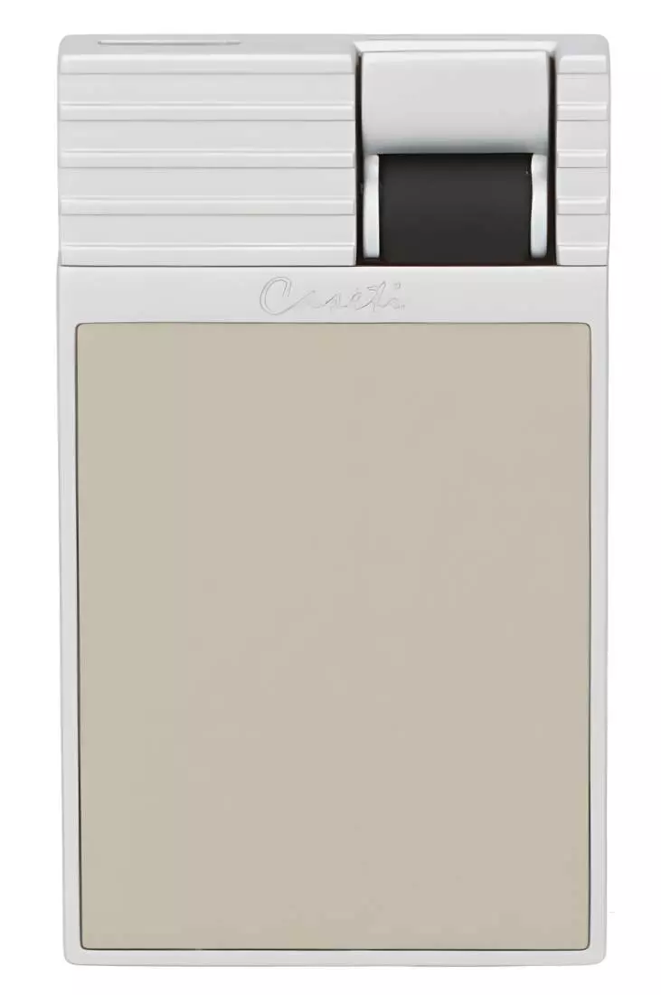 Produktbild: Caseti Paris Feuerzeug grau-beige Flat Jet Flamme vorne