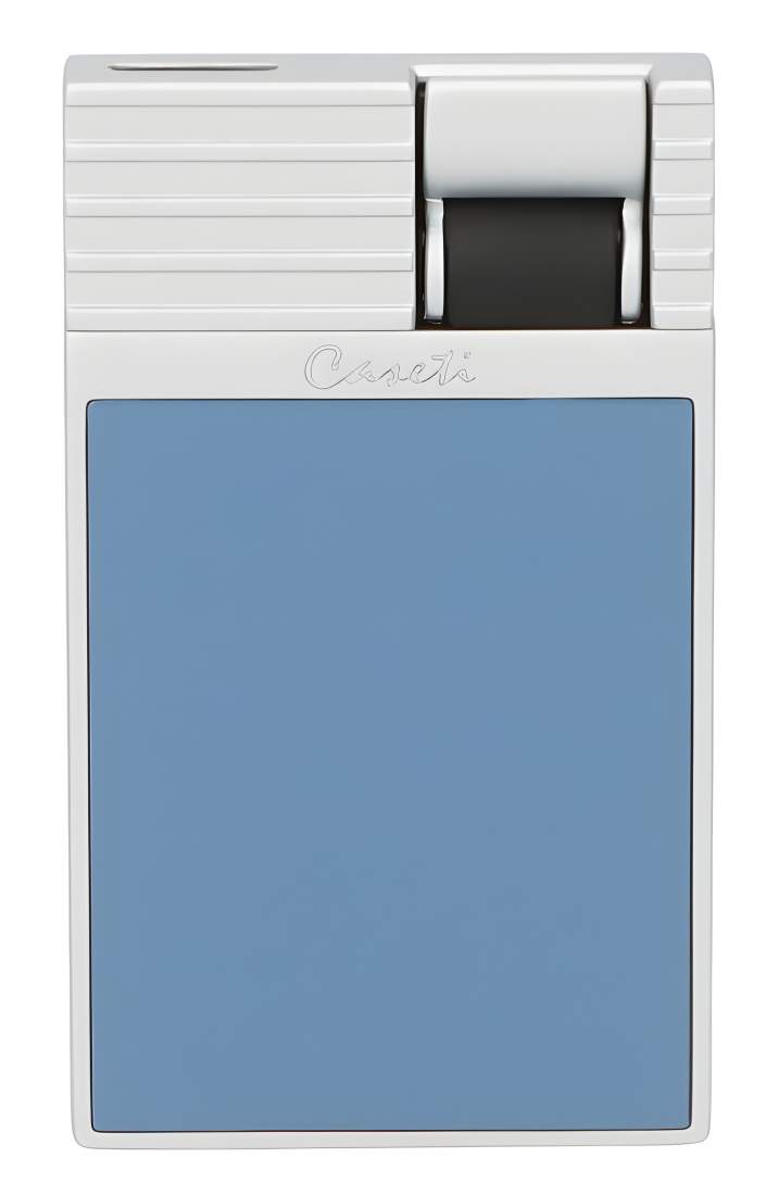 Produktbild: Caseti Paris Feuerzeug türkisblau Flat Jet Flamme vorne