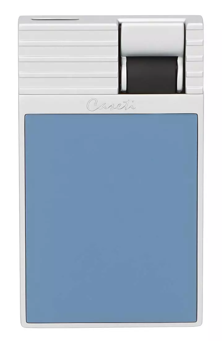 Produktbild: Caseti Paris Feuerzeug türkisblau Flat Jet Flamme vorne