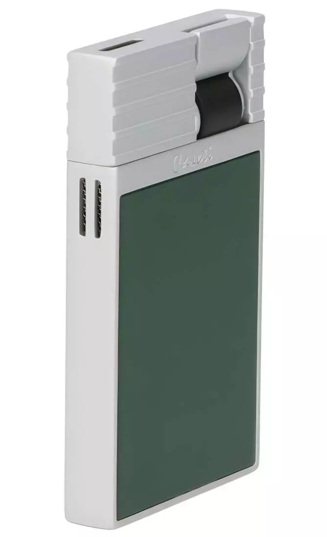 Produktbild: Caseti Paris Feuerzeug grün Flat Jet Flamme seitlich