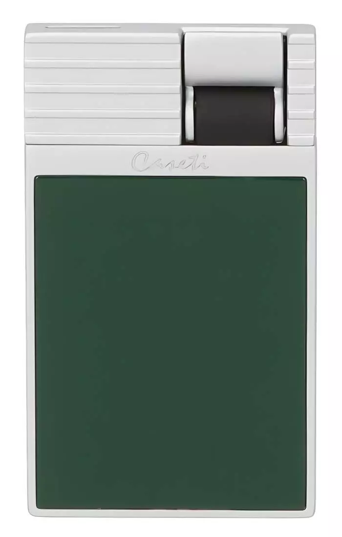 Produktbild: Caseti Paris Feuerzeug grün Flat Jet Flamme vorne
