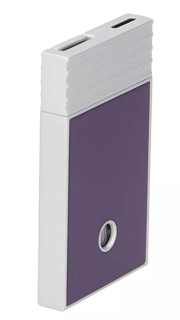 Produktbild: Caseti Paris Feuerzeug lila Flat Jet Flamme hinten seitlich