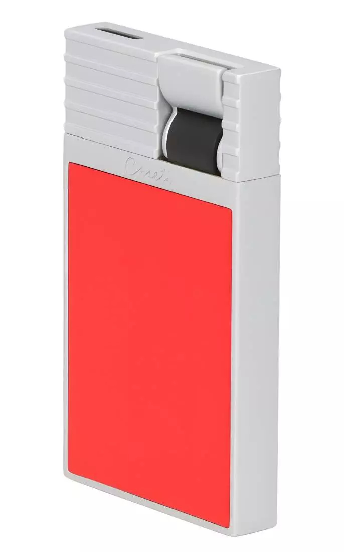 Produktbild: Caseti Paris Feuerzeug rot Flat Jet Flamme seitlich