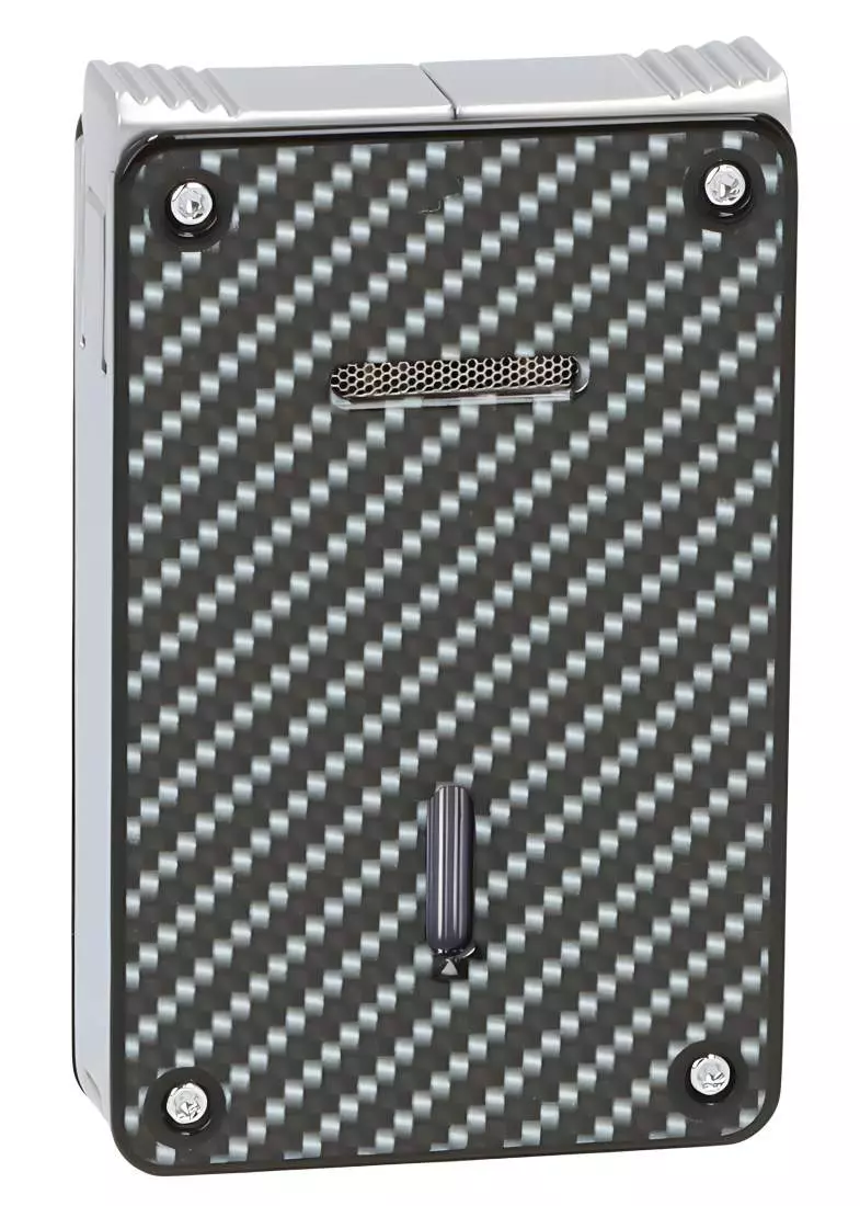 Produktbild: Caseti Paris Duo-Feuerzeug Carbon-Optik chrom hinten