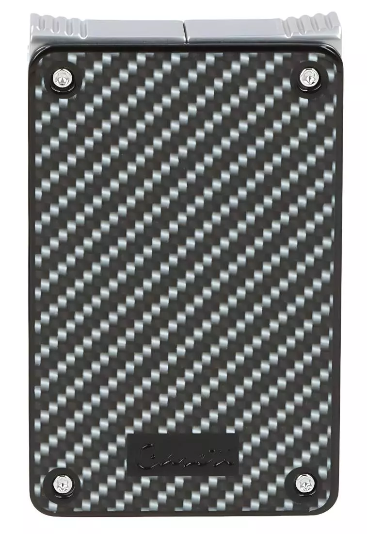 Produktbild: Caseti Paris Duo-Feuerzeug Carbon-Optik chrom vorne