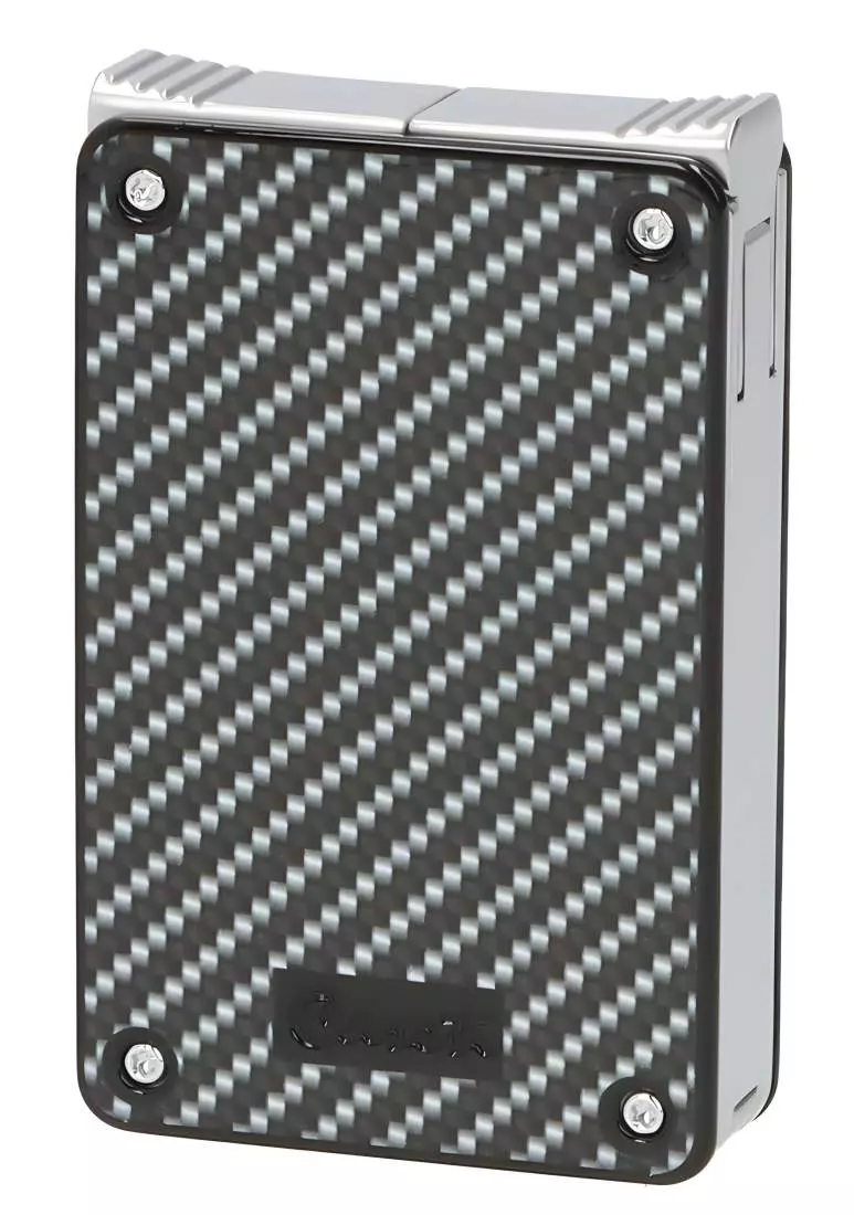 Produktbild: Caseti Paris Duo-Feuerzeug Carbon-Optik chrom