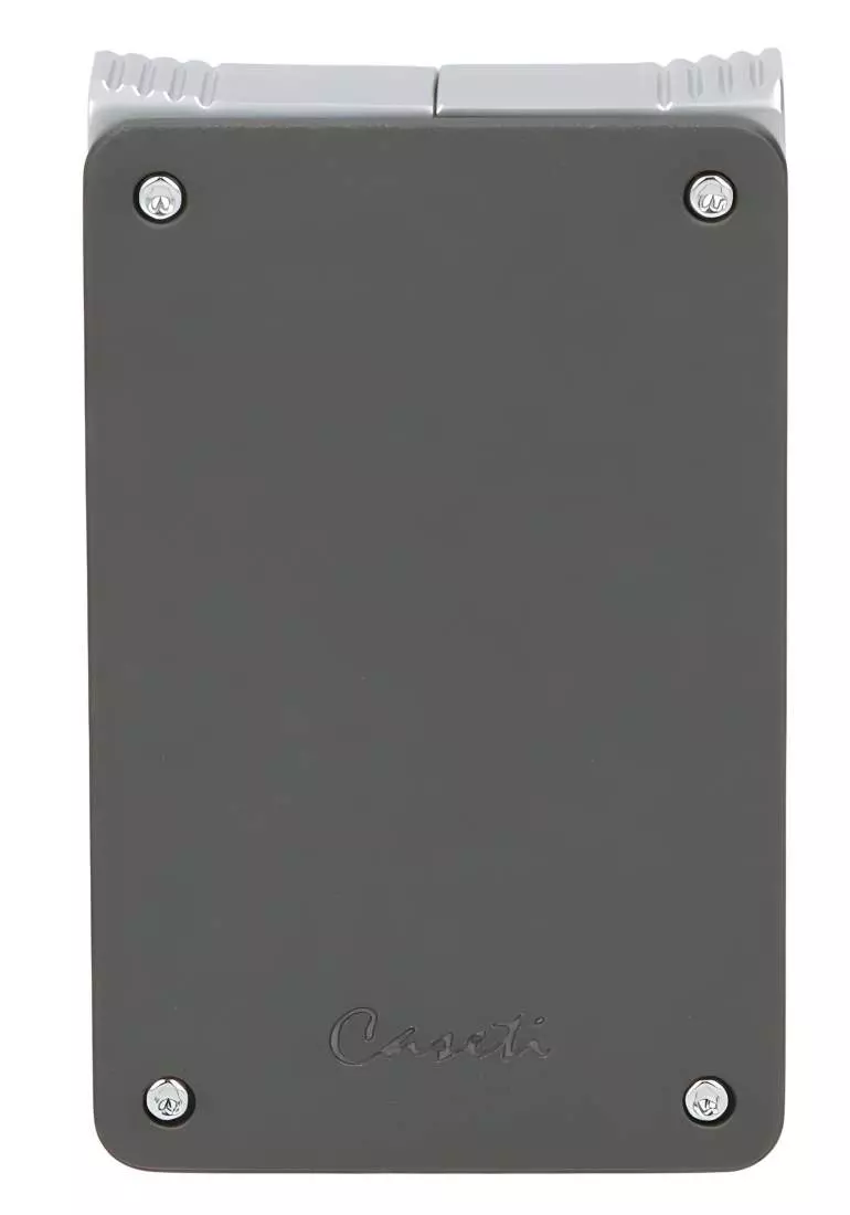 Produktbild: Caseti Paris Duo-Feuerzeug grau chrom vorne