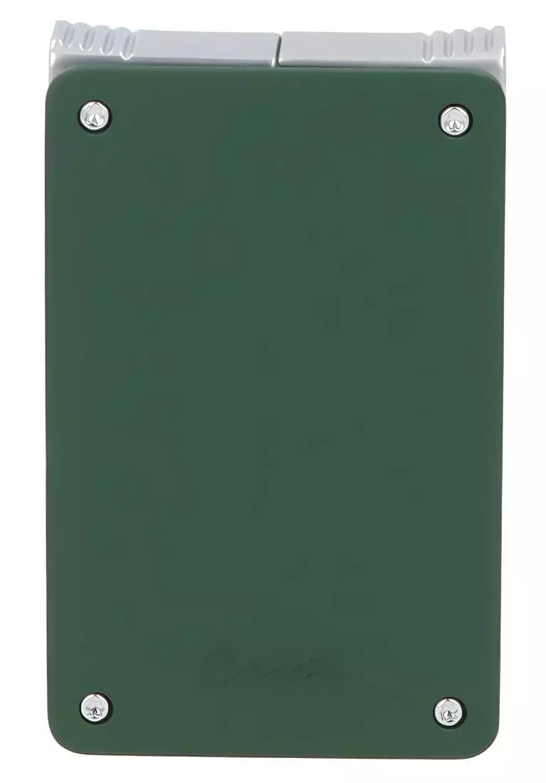 Produktbild: Caseti Paris Duo-Feuerzeug grün chrom vorne