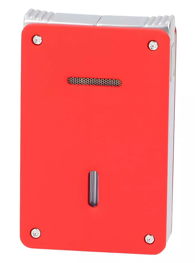 Produktbild: Caseti Paris Duo-Feuerzeug rot chrom hinten seitlich