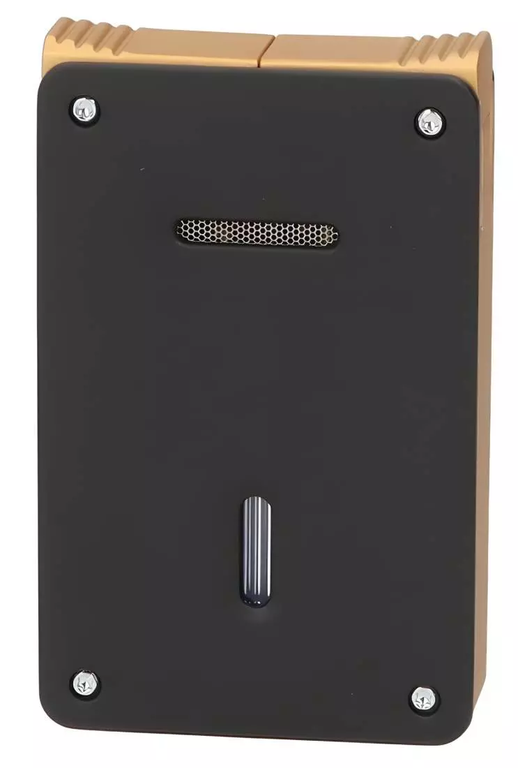 Produktbild: Caseti Paris Duo-Feuerzeug Schwarz golden hinten