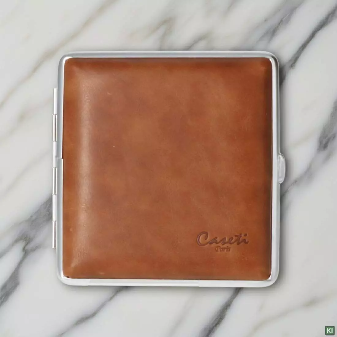 Produktbild: Zigarettenetui Caseti Leder hellbraun 20er
