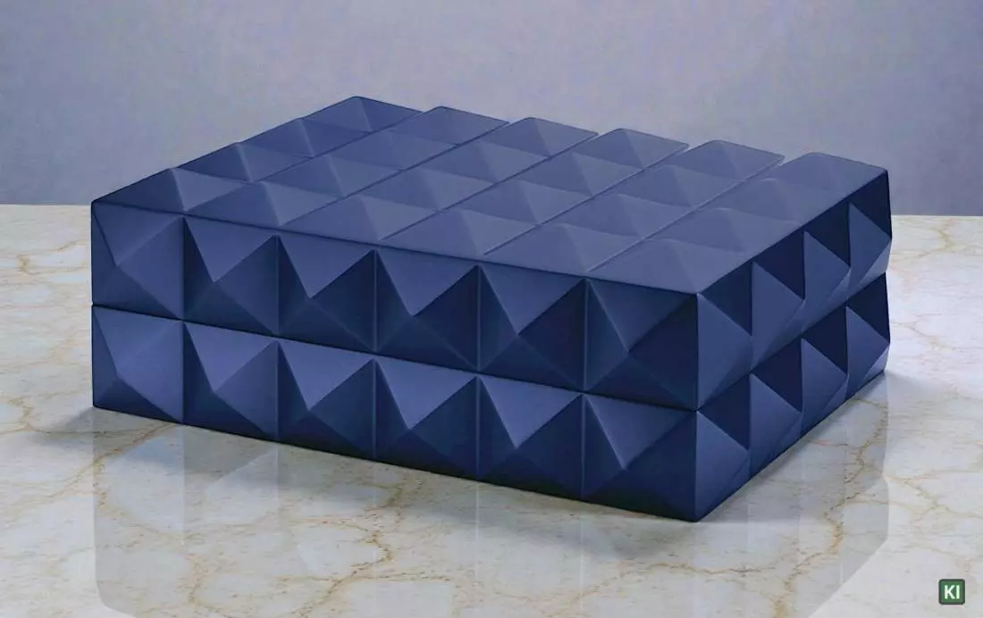 Produktbild: Colibri Humidor Quasar blau matt auf einem Tisch