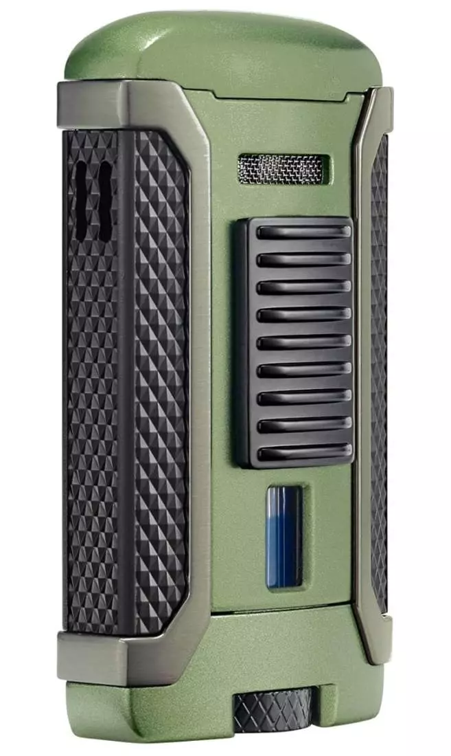 Artikelbild: Colibri Apex II Feuerzeug grün-schwarz seitlich Produktbild: Colibri Apex II Feuerzeug grün-schwarz seitlich
