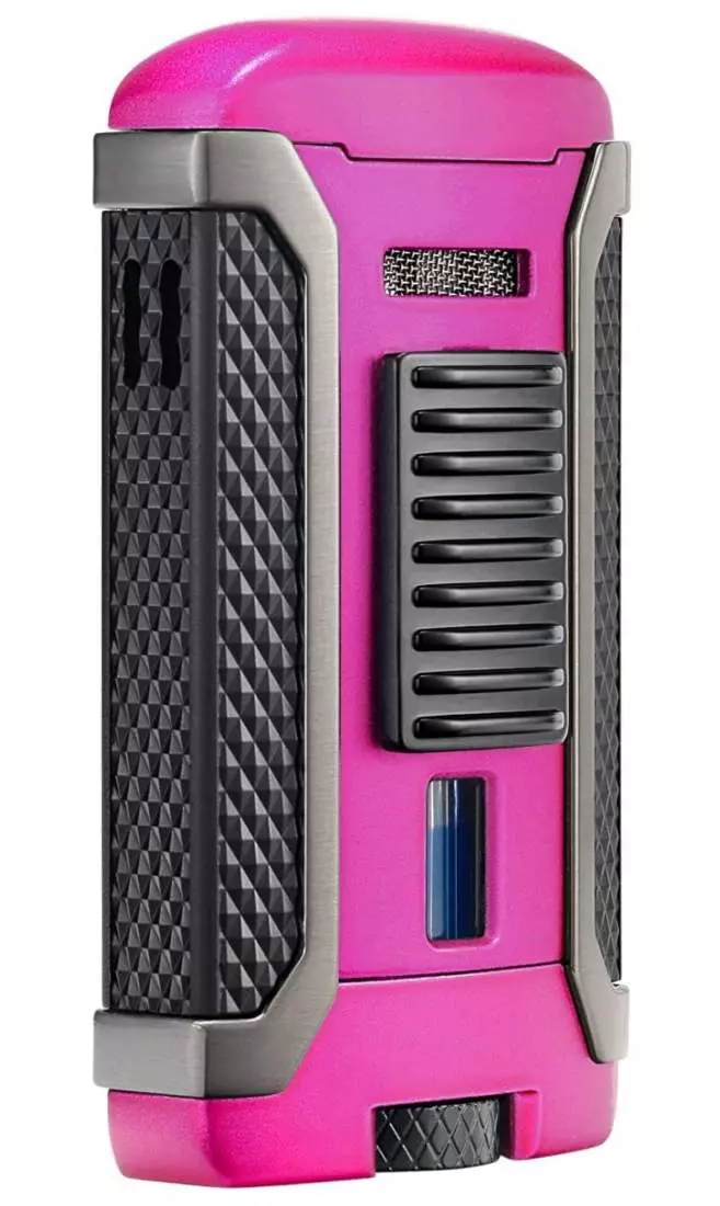 Artikelbild: Colibri Apex II Feuerzeug pink-schwarz seitlich Produktbild: Colibri Apex II Feuerzeug pink-schwarz seitlich