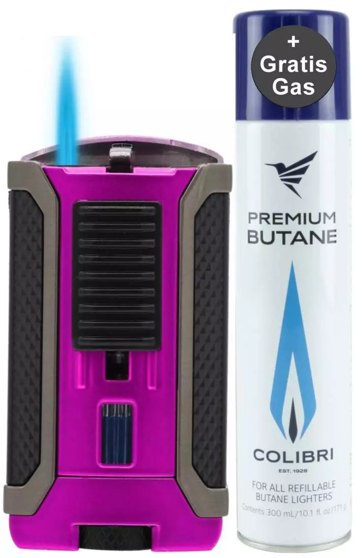 Artikelbild: Colibri Apex II pink-schwarz Feuerzeug mit Jet-Flamme Produktbild: Colibri Apex II pink-schwarz Feuerzeug mit Jet-Flamme