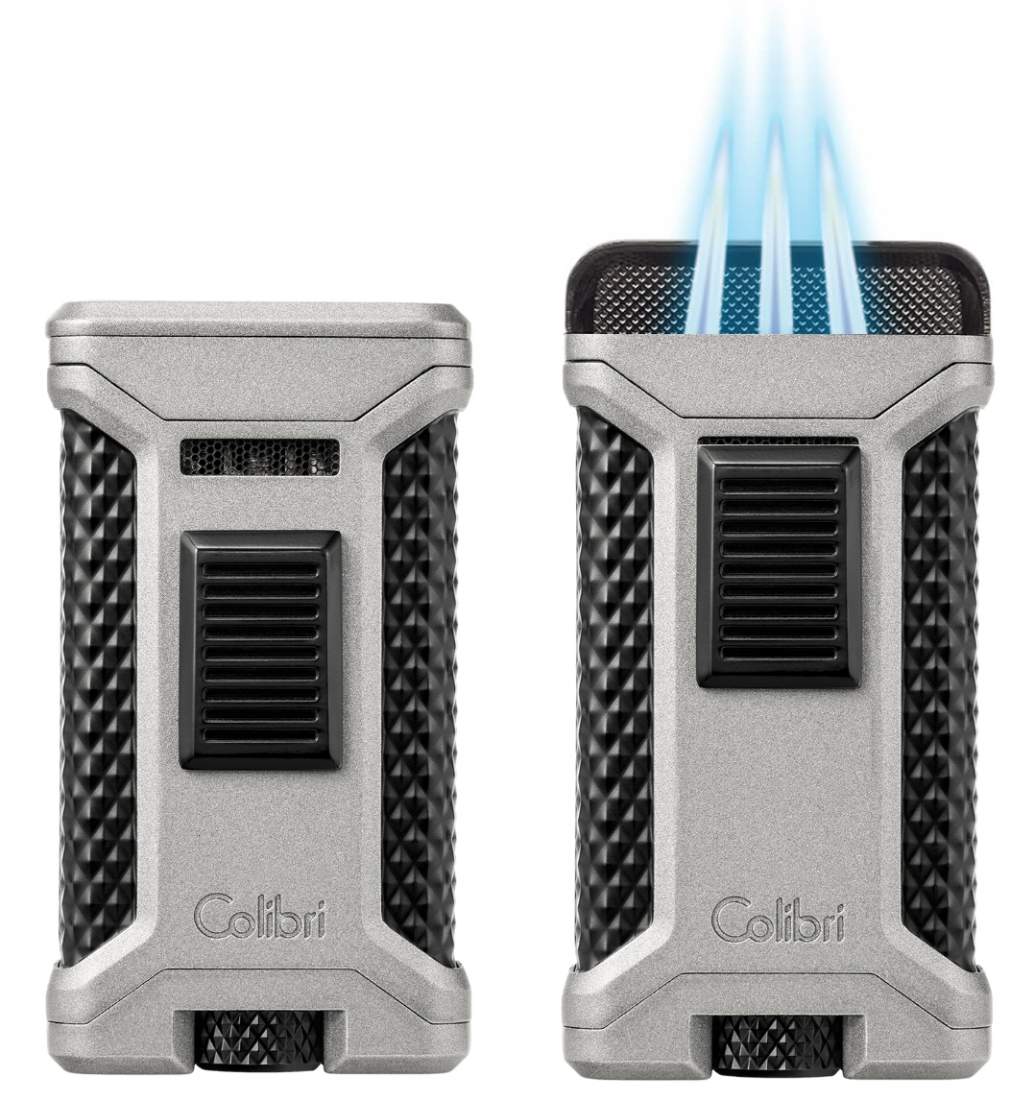 Produktbild: Colibri Ascari anthrazit schwarz Feuerzeug zu und Auf