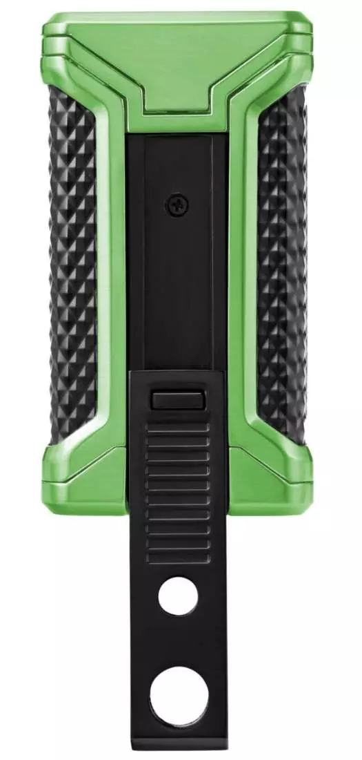 Artikelbild: Colibri Ascari grün schwarz Feuerzeug hinten Produktbild: Colibri Ascari grün schwarz Feuerzeug hinten