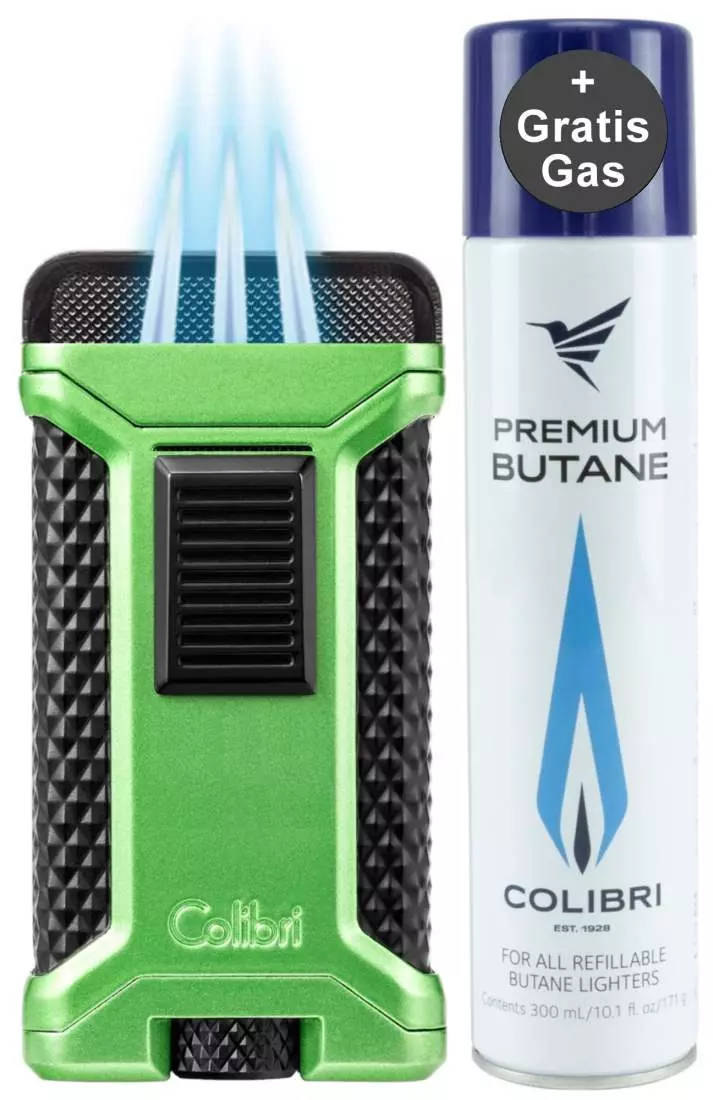 Artikelbild: Colibri Ascari grün schwarz Feuerzeug Produktbild: Colibri Ascari grün schwarz Feuerzeug