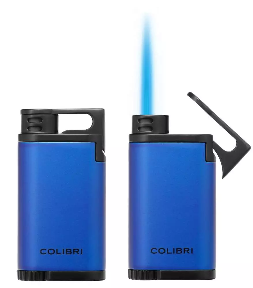 Colibri Feuerzeug Belmont blau metallic schwarz