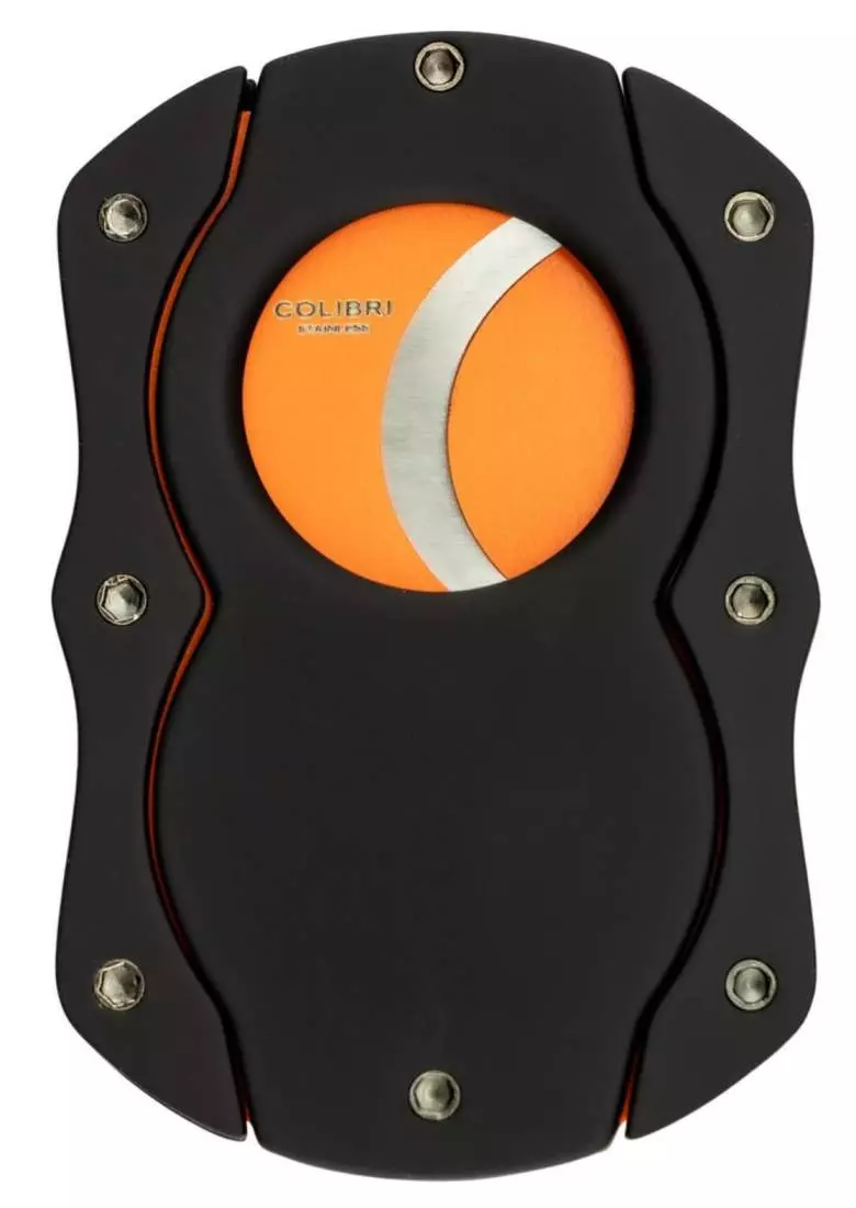 Produktbild: Colibri Cut schwarz mit orangen silikonbeschichteten Klingen hinten