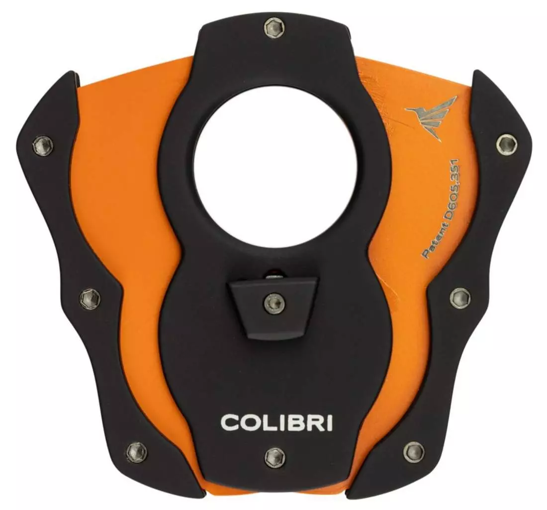 Produktbild: Colibri Cut schwarz mit orangen silikonbeschichteten Klingen offen