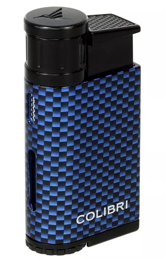 Produktbild: Colibri Evo blau Carbon Design Feuerzeug