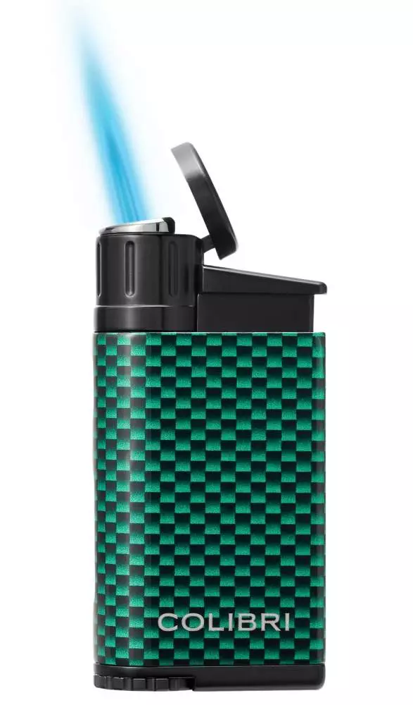 Colibri Evo Carbon Design grün Feuerzeug