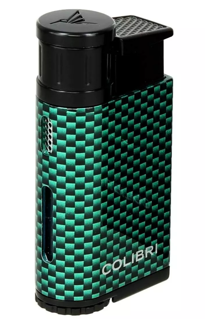 Produktbild: Colibri Evo grün Carbon Design Feuerzeug