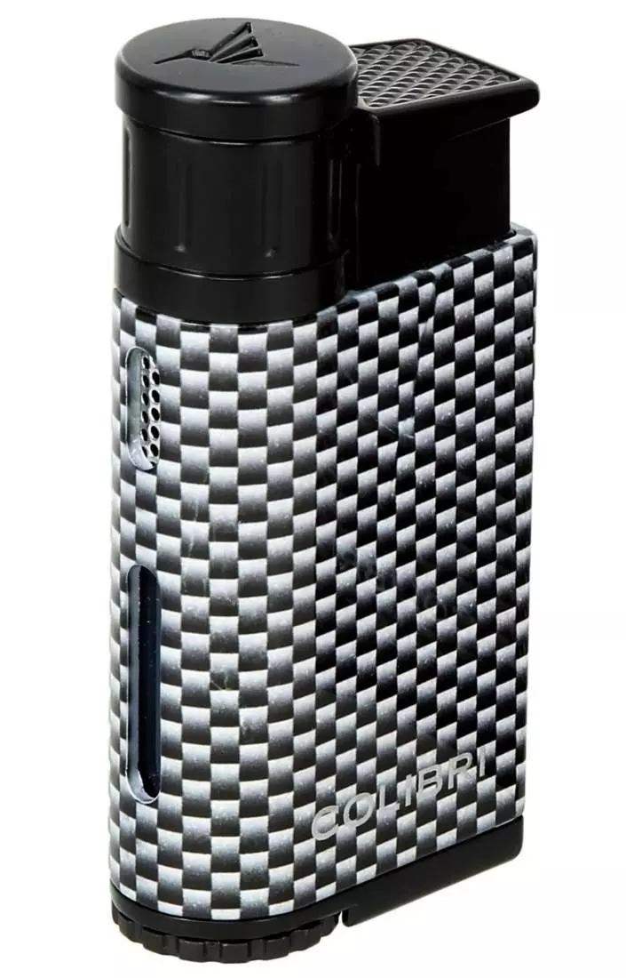 Produktbild: Colibri Evo silber Carbon Design Feuerzeug