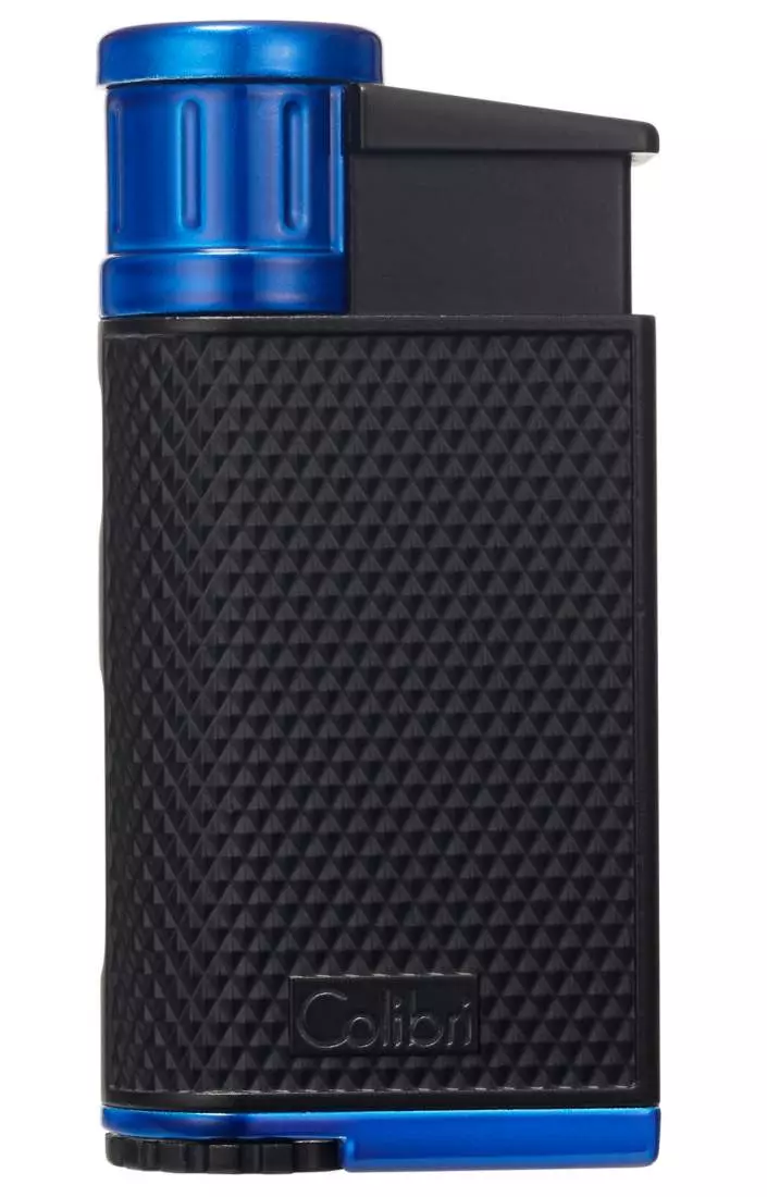 Produktbild: Colibri Evo schwarz blau Feuerzeug vorne