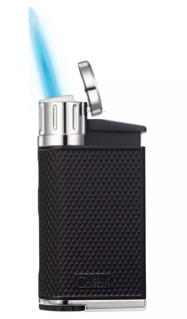 Produktbild: Colibri Evo schwarz-chrom Feuerzeug mit Flamme