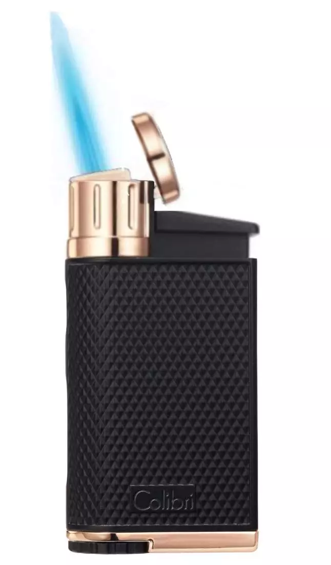 Produktbild: Colibri Evo schwarz-rosegold Feuerzeug mit Flamme