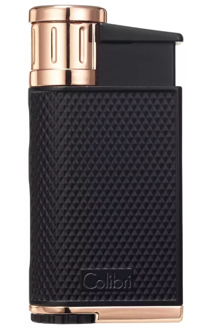 Produktbild: Colibri Evo schwarz-rosegold Feuerzeug vorne