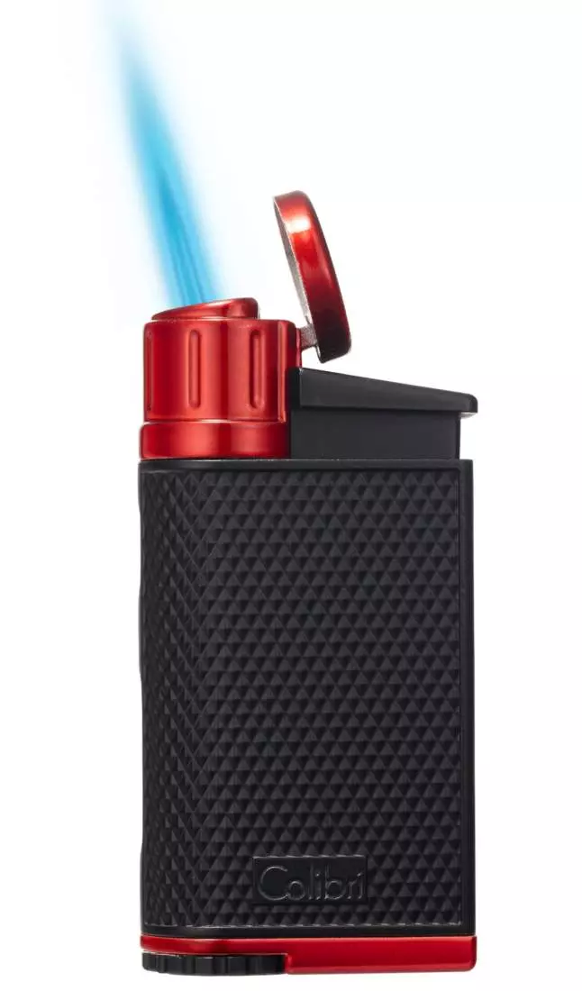 Produktbild: Colibri Evo schwarz-rot Feuerzeug mit Flamme