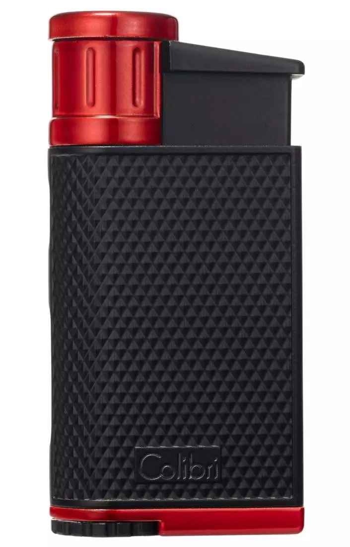 Produktbild: Colibri Evo schwarz-rot Feuerzeug vorne
