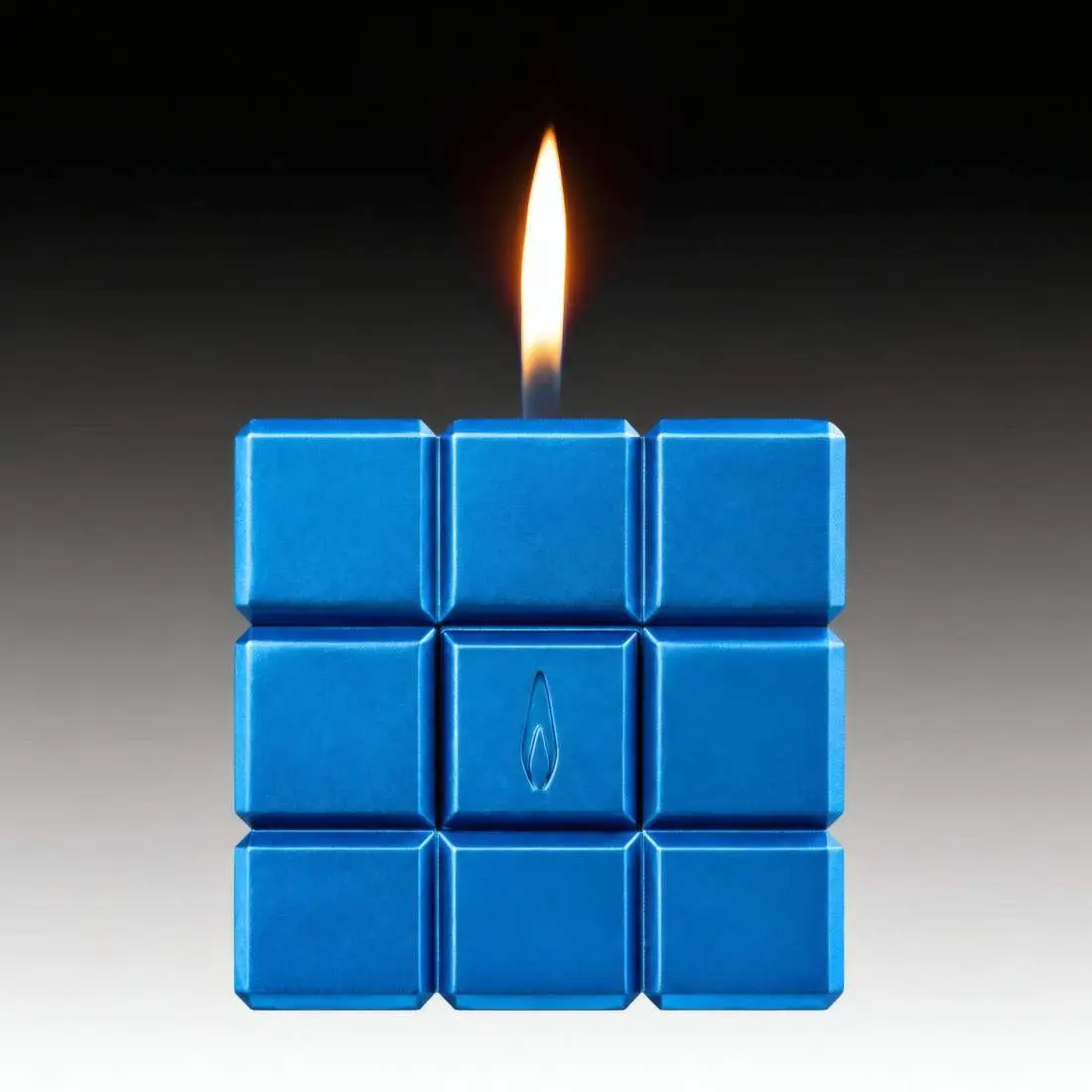Produktbild: Colibri Heritage Cube blau Tischfeuerzeug Softflamme