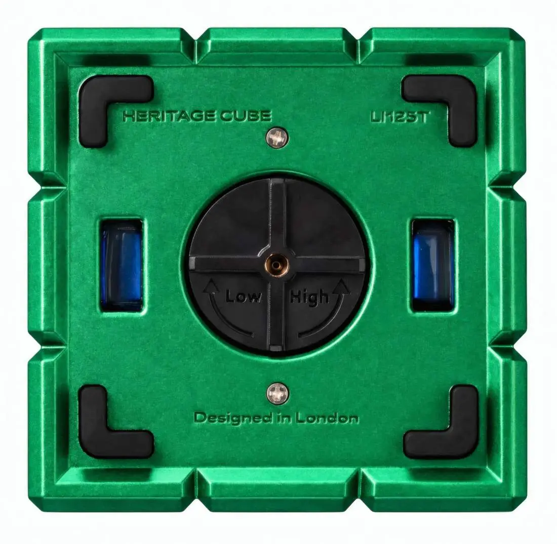 Produktbild: Colibri Heritage Cube grün Tischfeuerzeug Unterseite