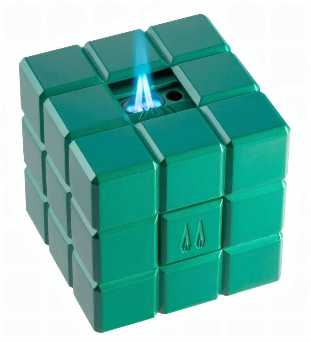 Produktbild: Colibri Heritage Cube grün Tischfeuerzeug