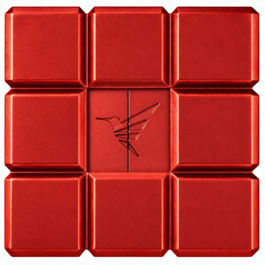 Produktbild: Colibri Heritage Cube rot Tischfeuerzeug Draufsicht